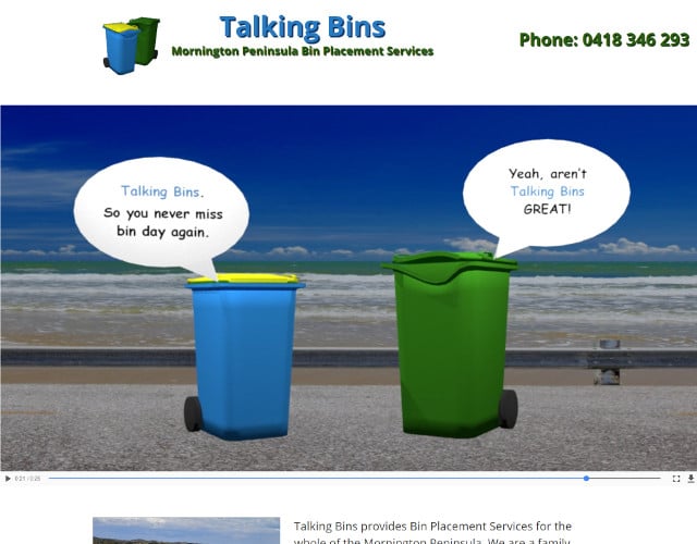 web design for bin placement service