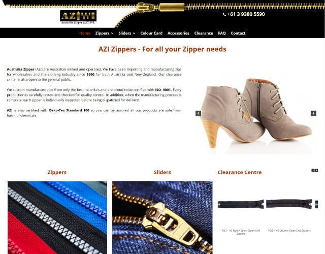 web design azi zippers