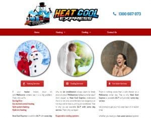web design for heat cool express