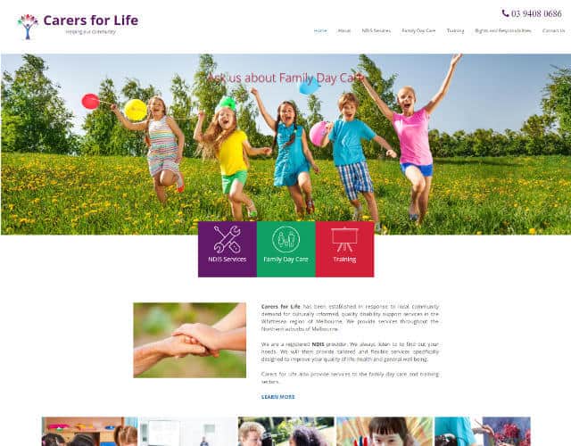carers for life web design