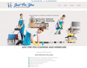 web design melbourne just for you cleaning