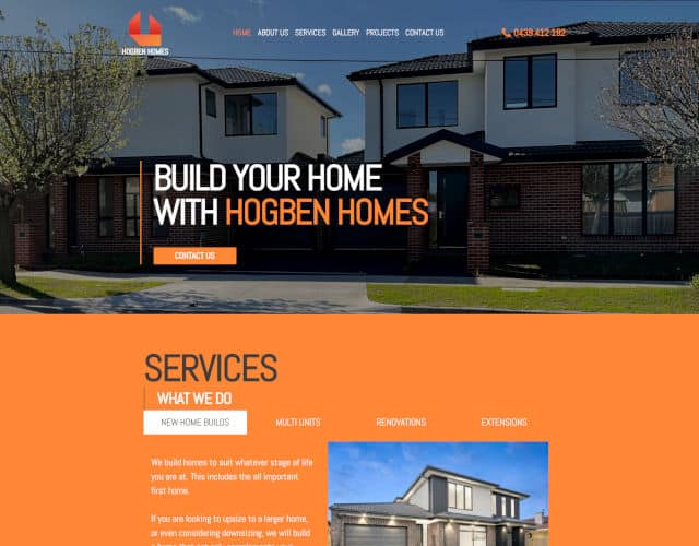 small business web design hogben homes